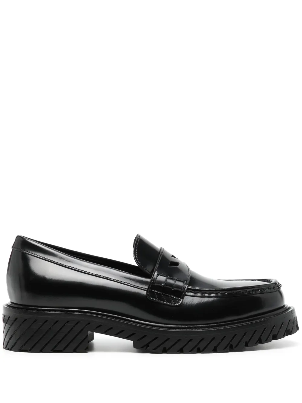 Лоферы с полосками Diag OFF-WHITE, черный