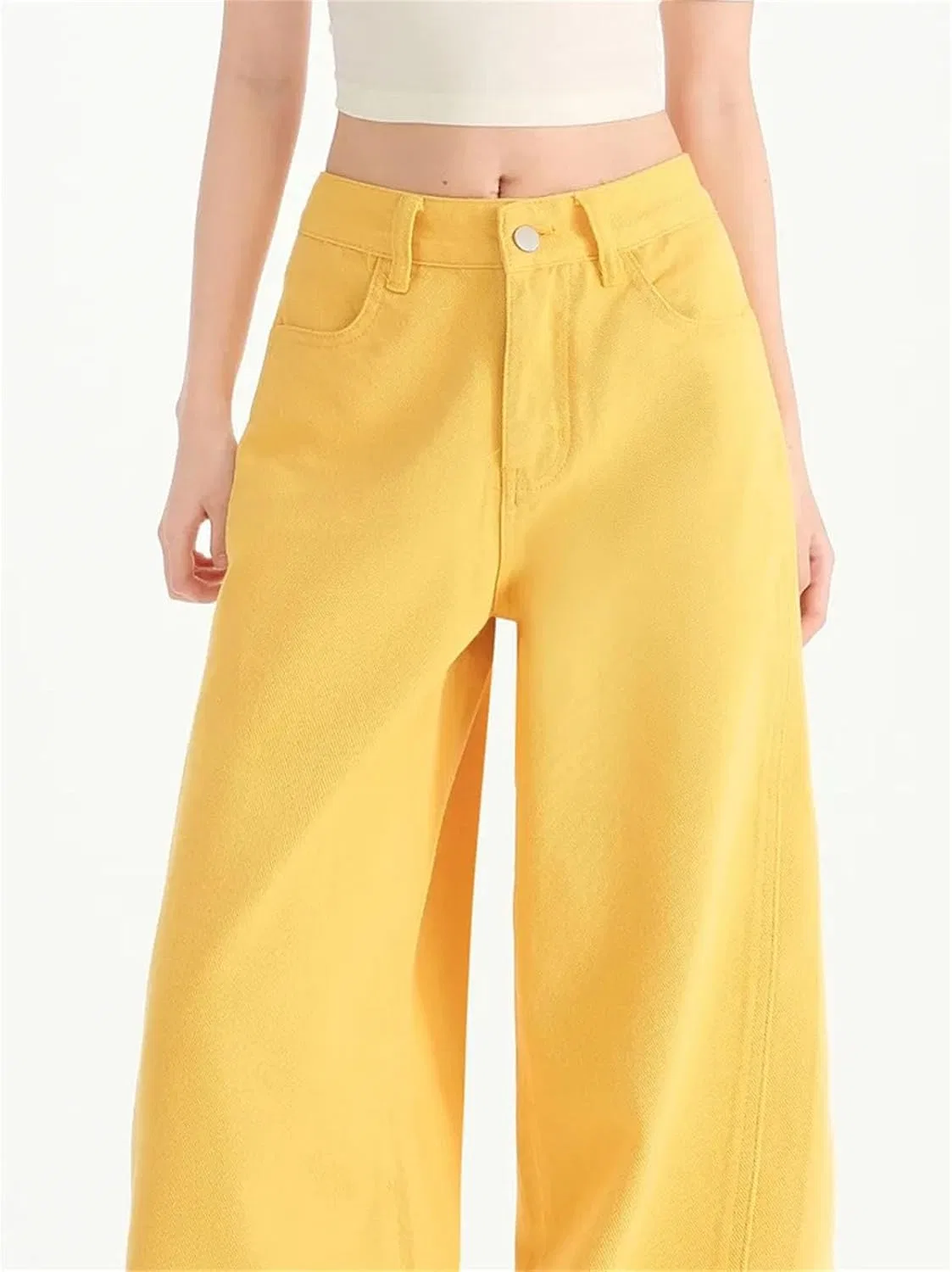 Джинсы свободные, Straight Baggy, зеленый — фото 3