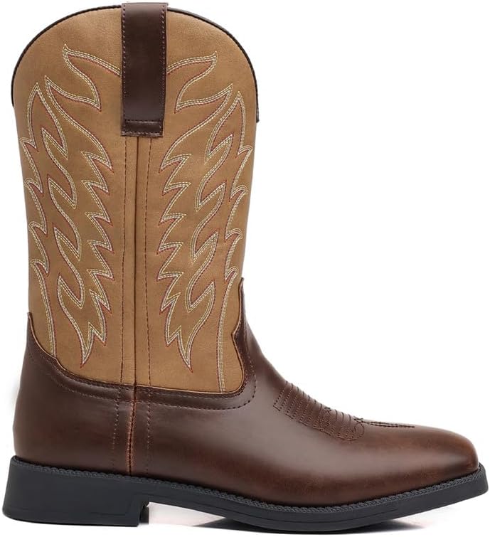 

Мужские вестерн-ботинки XBTEVUDAK коричневого цвета, ботинки, зимние ботинки для мужчин, теплые снегоступы для мужчин с квадратным носком, ретро-классические защитные ботинки