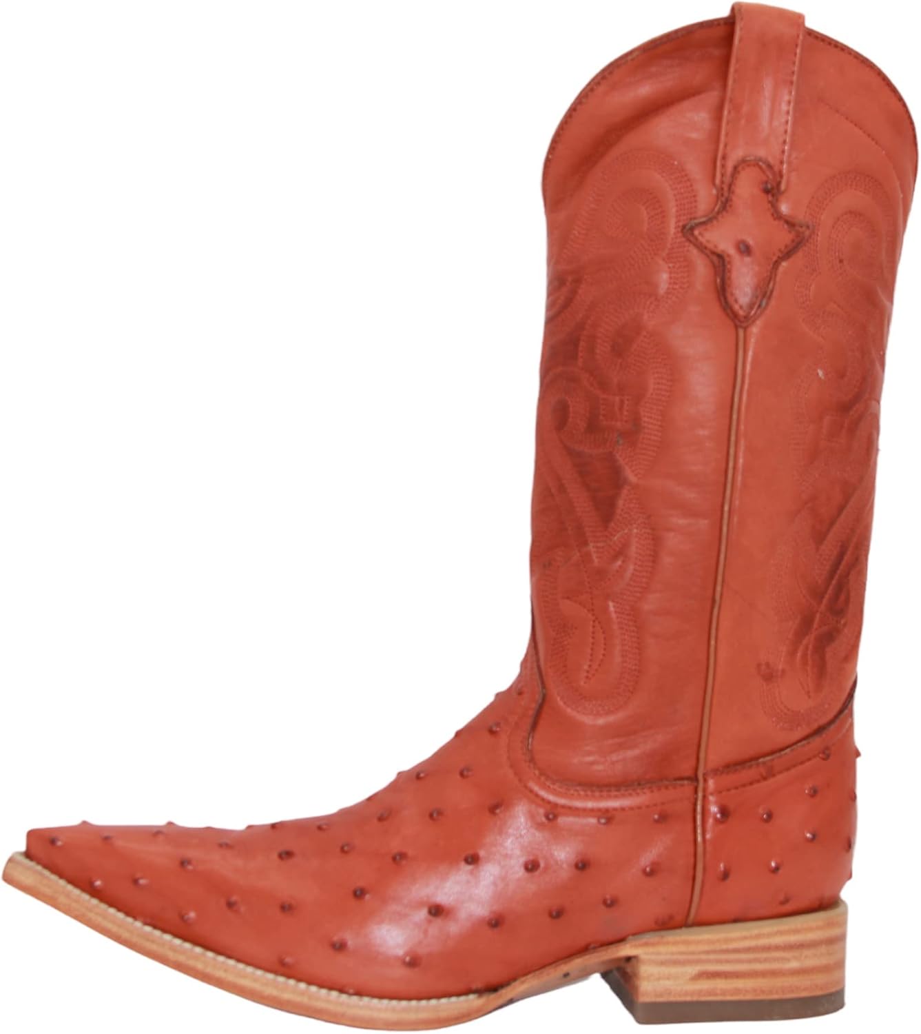 

Мужские сапоги Western Shops из натуральной кожи с тиснением под страусовое перо, медового цвета, с зауженным носком The Western Shops, Miel