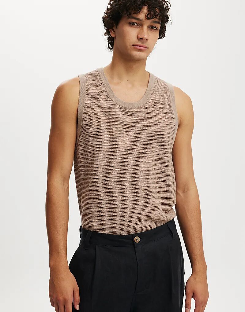 

Майка Cotton On Knit коричневого цвета Cotton On
