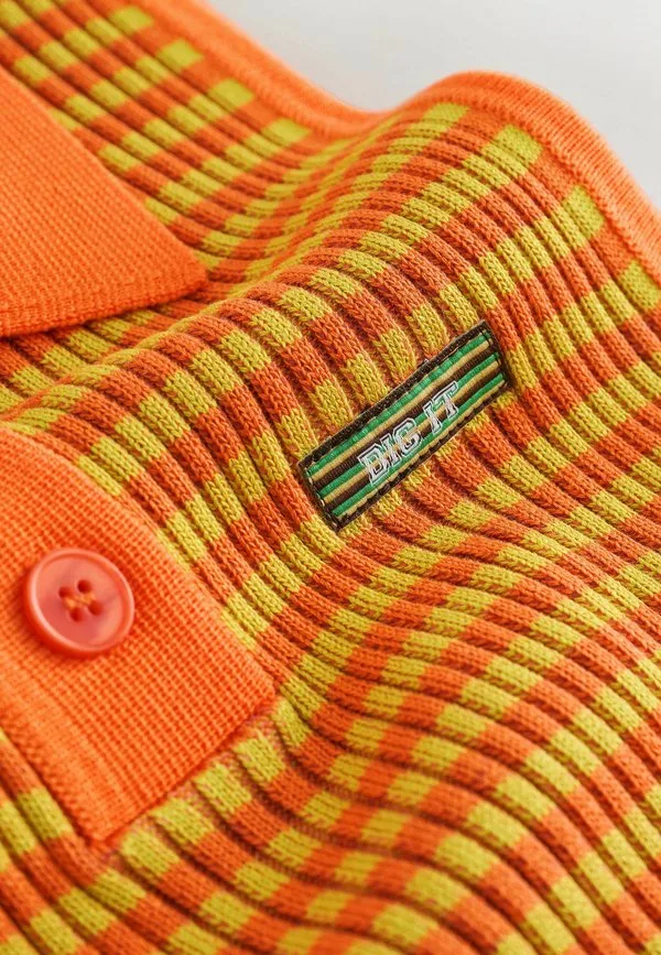 Рубашка поло Next, Orange Gingham — фото 3