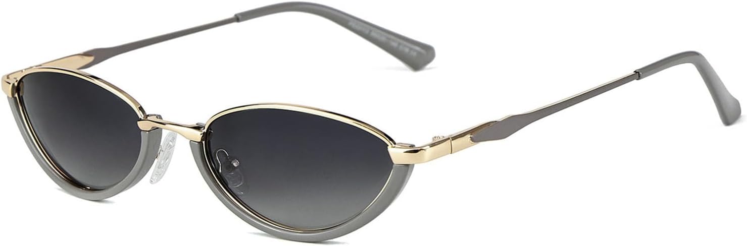 

Солнцезащитные очки Willochra в стиле хип-хоп, поляризованные, маленькая полуободковая оправа, «кошачий глаз», ретро-стиль, модные и крутые солнцезащитные очки F27, C2