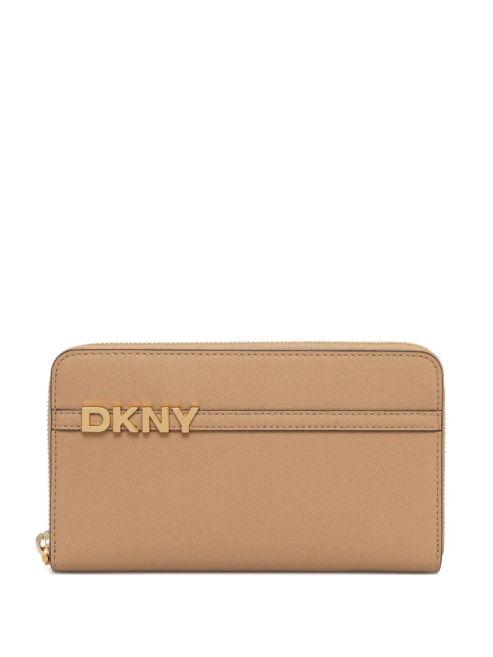

Кошелек на молнии с логотипом DKNY, коричневый