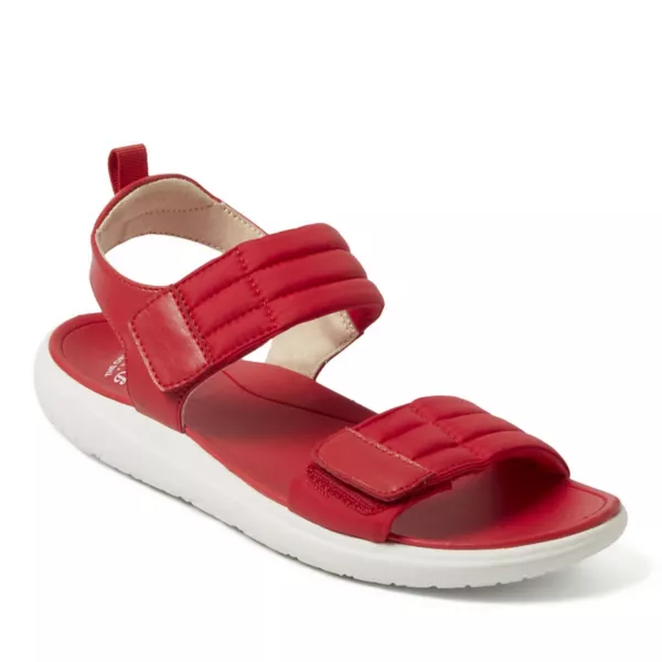 Оригинальные комфортные женские сандалии с ремешками от Thea Dearfoams, цвет true red