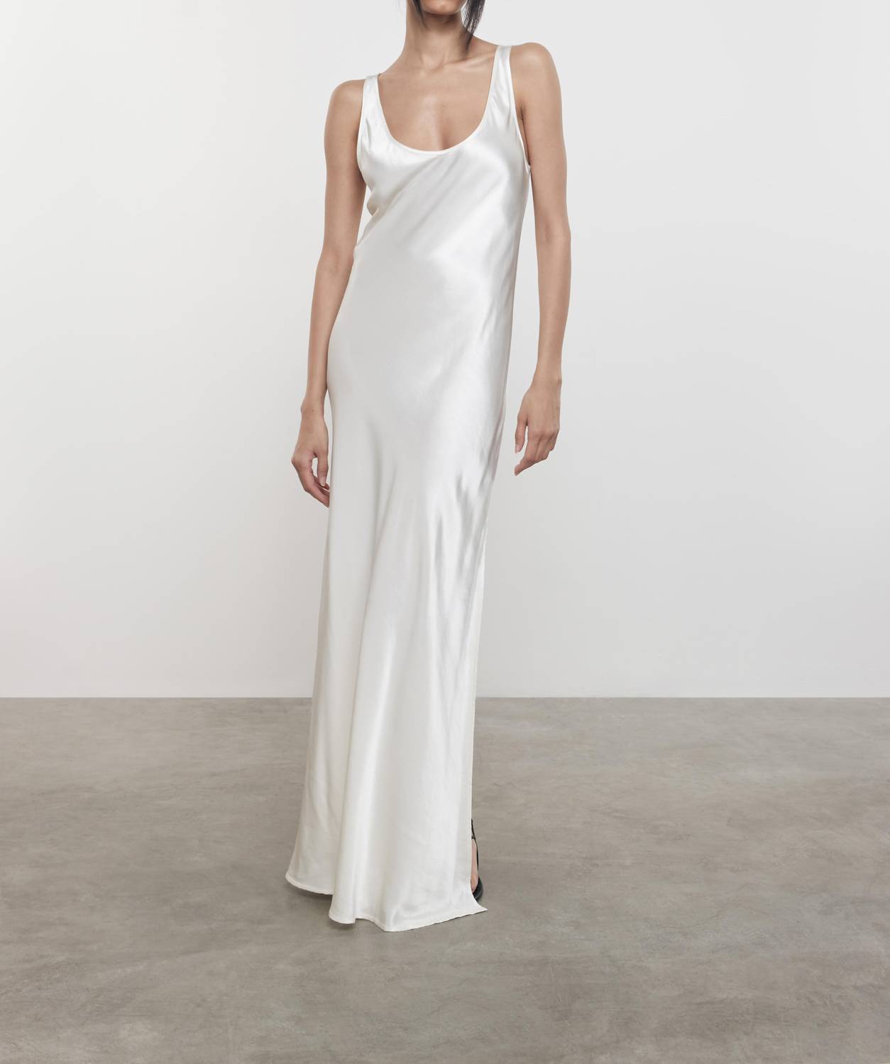 

Платье-майка из атласа неокрашенного цвета Enza Costa, цвет undyed