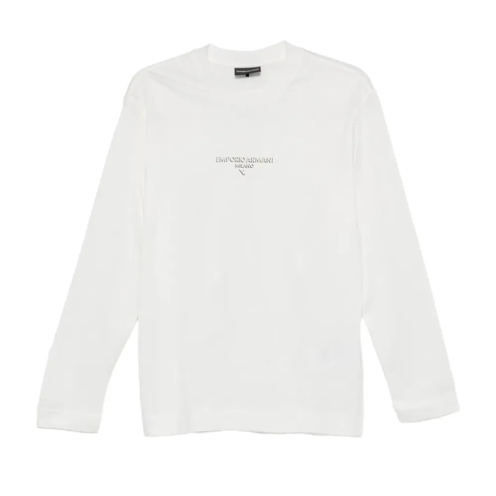 Футболка с длинным рукавом Emporio Armani белая