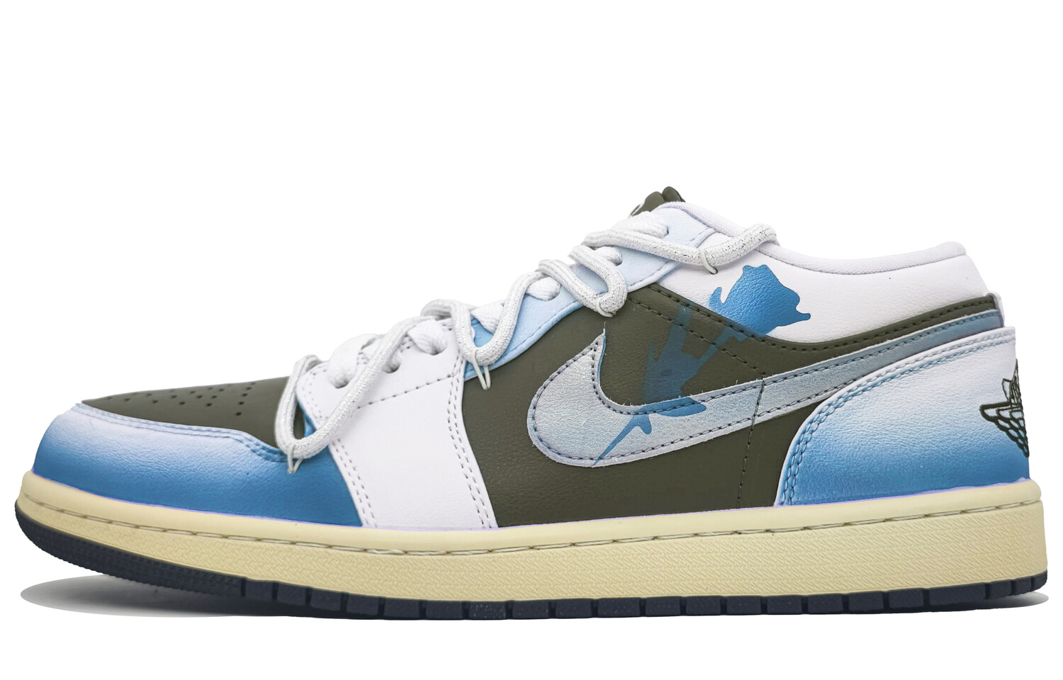 

Баскетбольные кроссовки Air 1 Vintage Unisex Low-Top Black/White/Blue Jordan