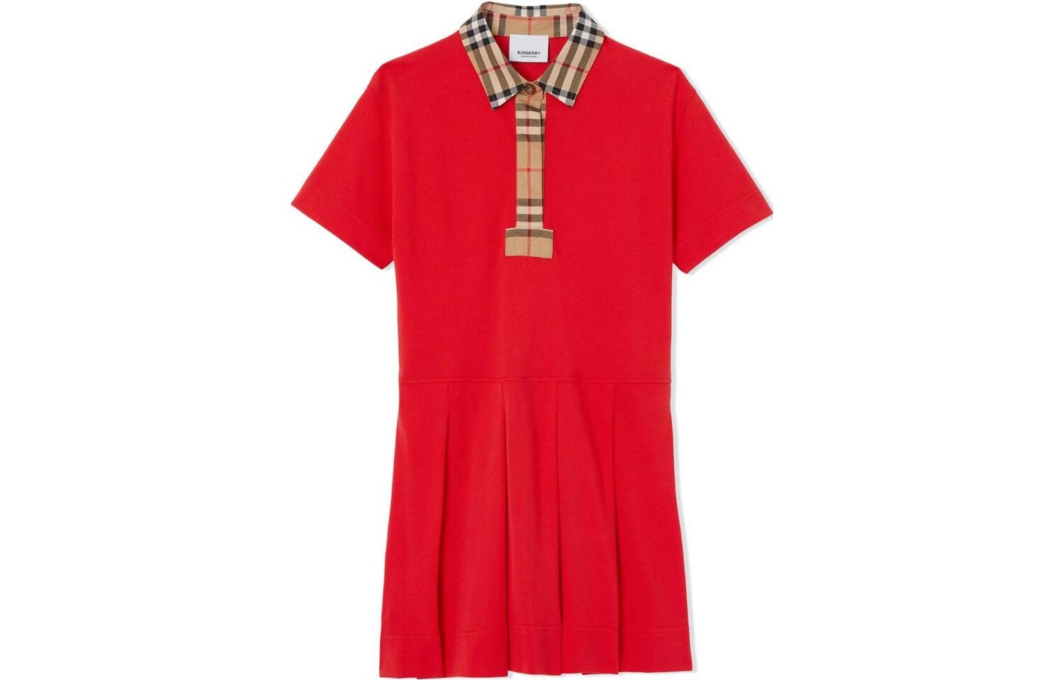 

Детское платье Burberry Kids, цвет Red