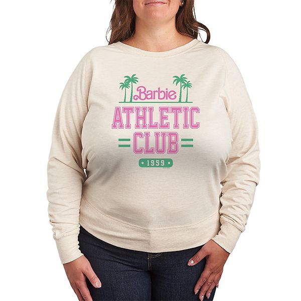 

Футболка с длинным рукавом Plus size Athletic Club French Terry с принтом Barbie, Beige