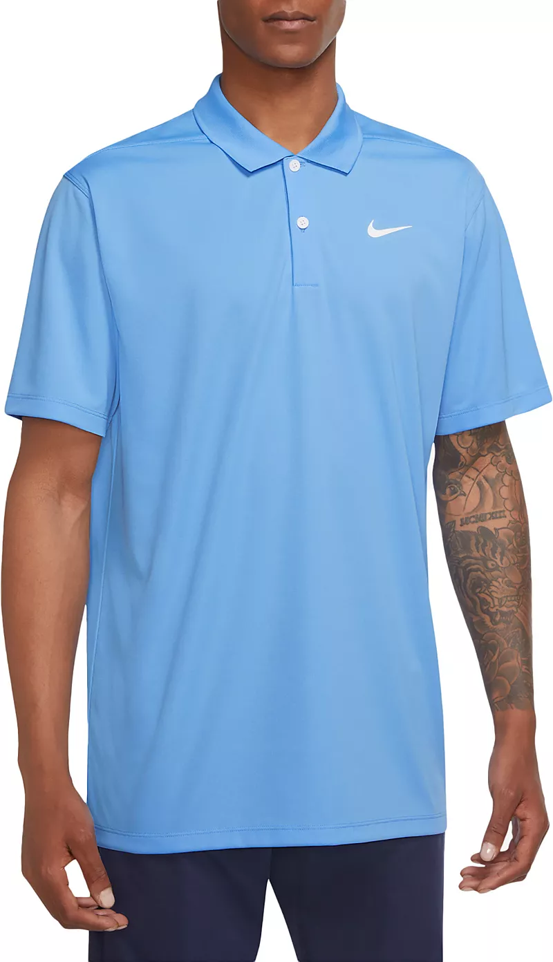 

Мужская однотонная рубашка для гольфа Nike Dri-FIT Victory, цвет University Blue