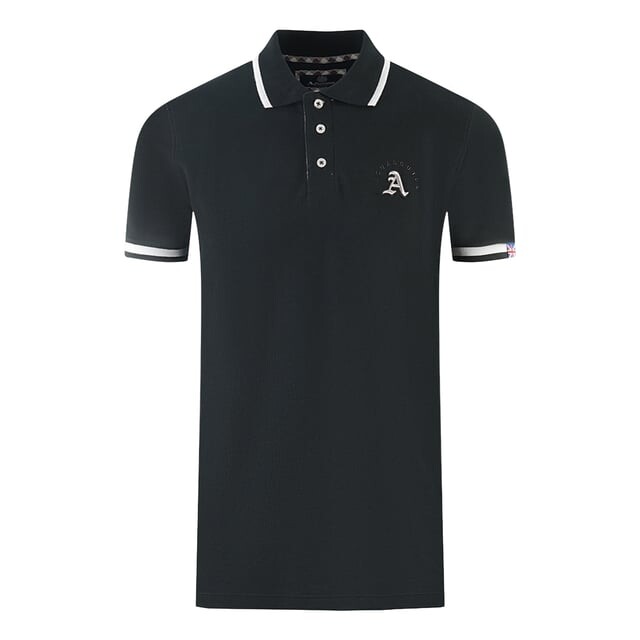 

Рубашка-Поло из тисненого кружева Aquascutum, черный