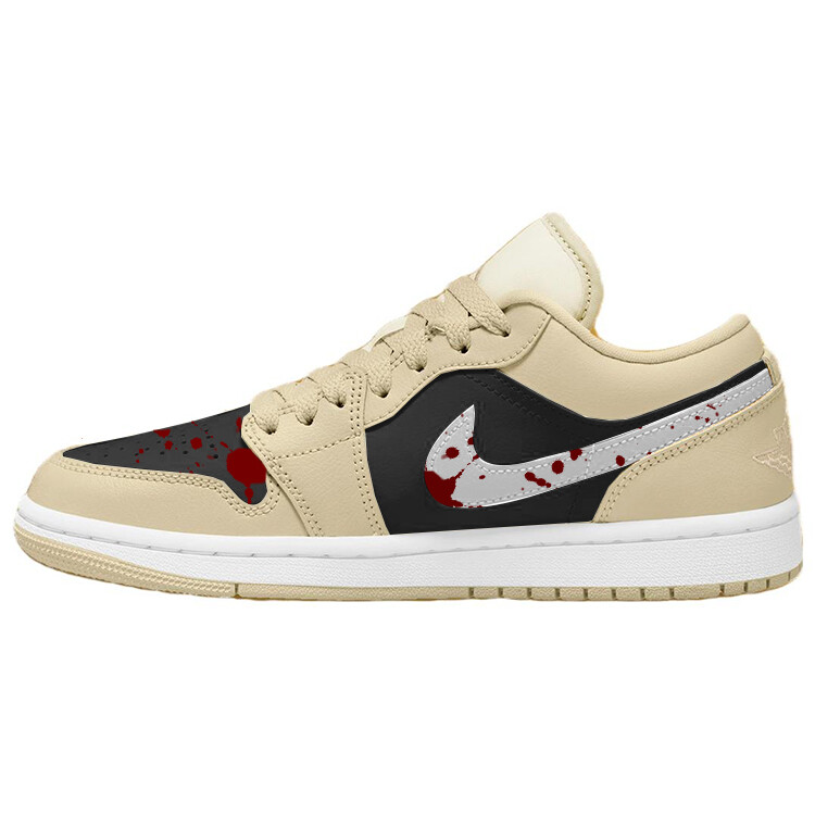 

Кроссовки Air Jordan 1 Vintage Basketball Shoes Women's Low-top Beige/Yellow, бежевый
