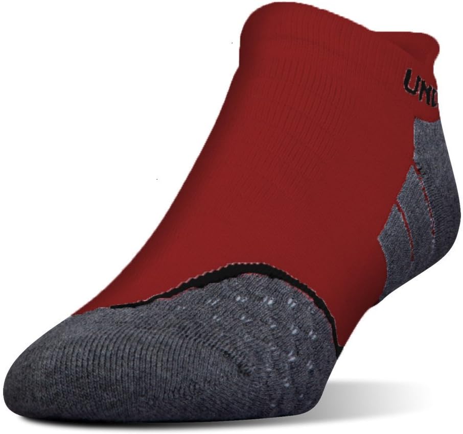 

Under Armour мужские носки All Season Wool No Show Tab, 1 пара, University Red (1281978-600)/Black/Grey