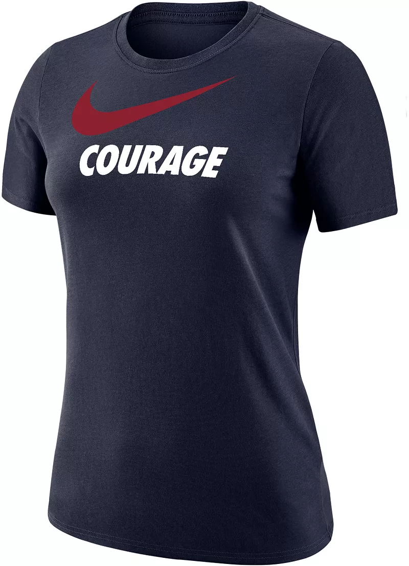 

Женская темно-синяя футболка Nike North Carolina Courage Swoosh Dri-FIT