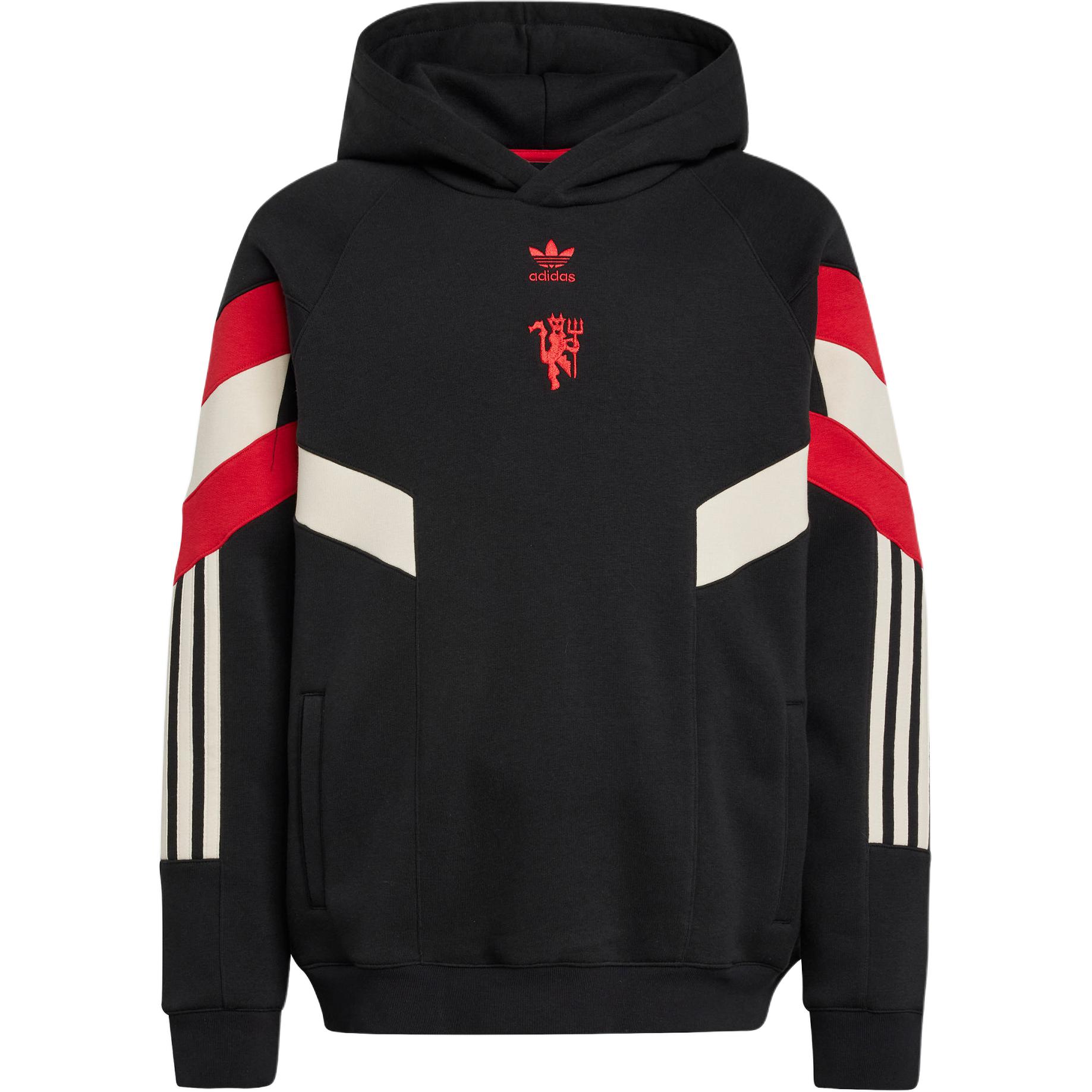 Толстовка с капюшоном HOODIES Manchester Black/Red для подростков Adidas Originals — фото 2