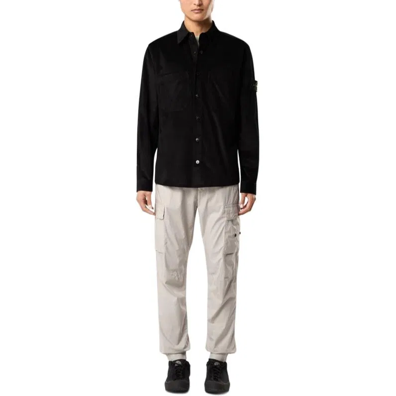 Рубашка Signature Patch Overshirt Stone Island Black — фото 4