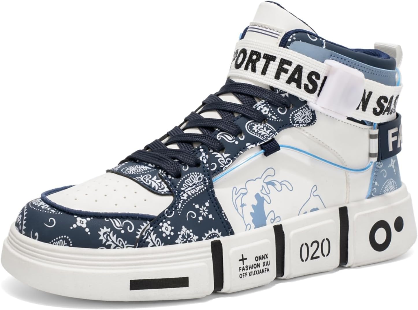 

Мужские модные кожаные кроссовки на высокой платформе, с высоким верхом, шнуровкой, округлый носок, удобные, легкие, дышащие, нескользящие, повседневные для прогулок, для городской носки, учебы, занятий в спортзале и катания на скейтборде Yrzhgd...