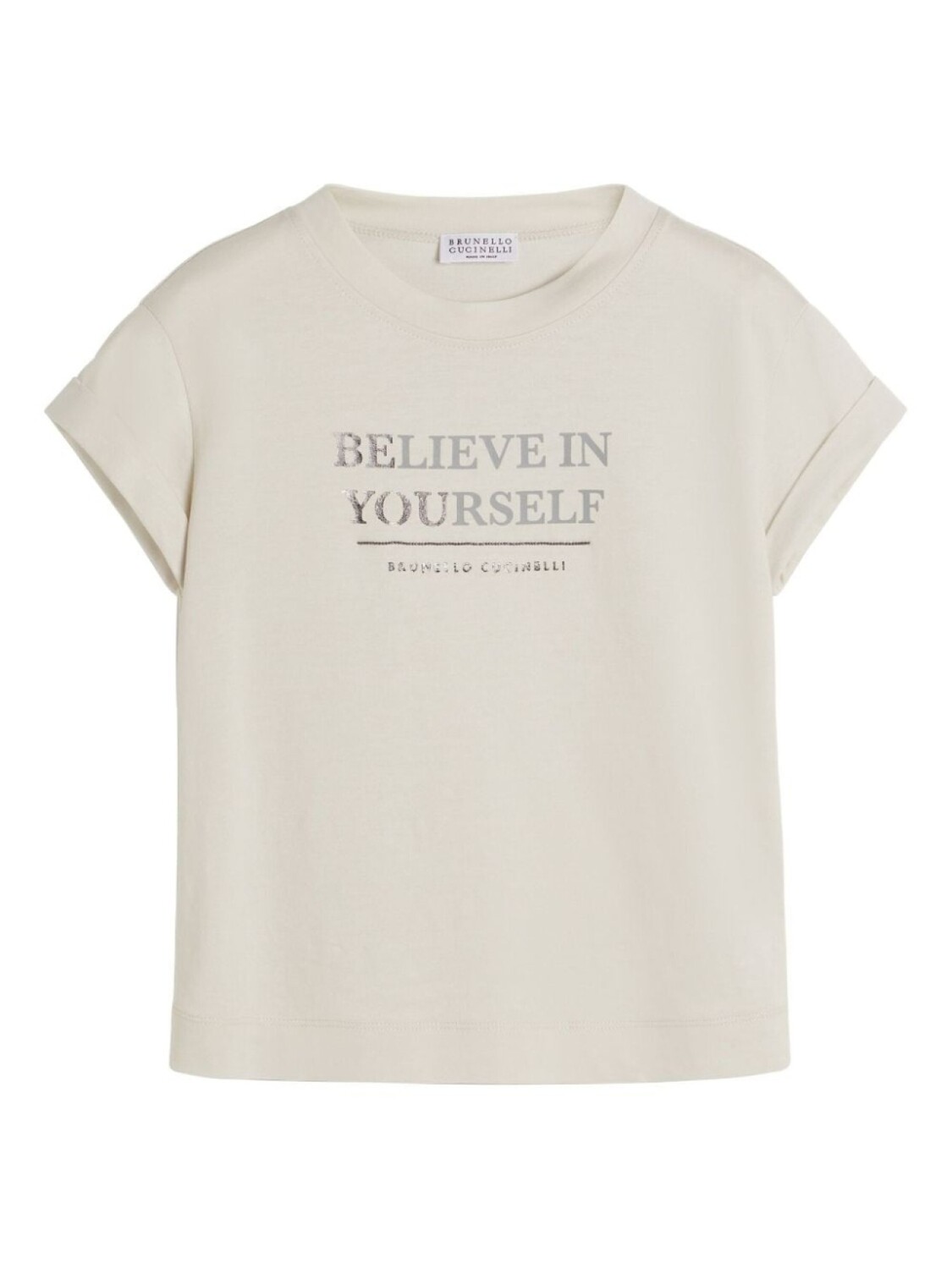 

Brunello Cucinelli Kids футболка с надписью, белый