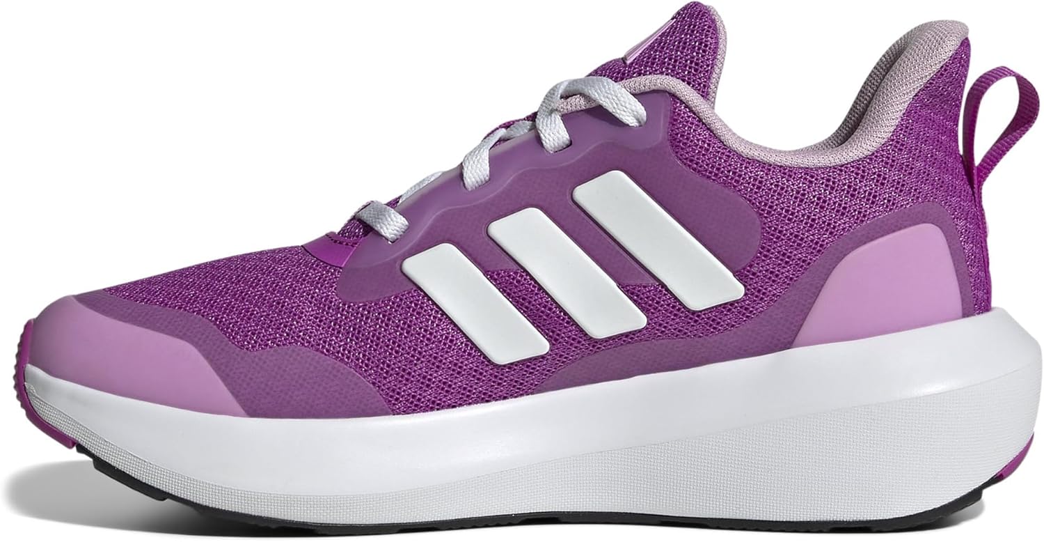 Кроссовки Adidas Unisex-Child Fortarun 2.0 для бега, белый/фиолетовый/лиловый — фото 4