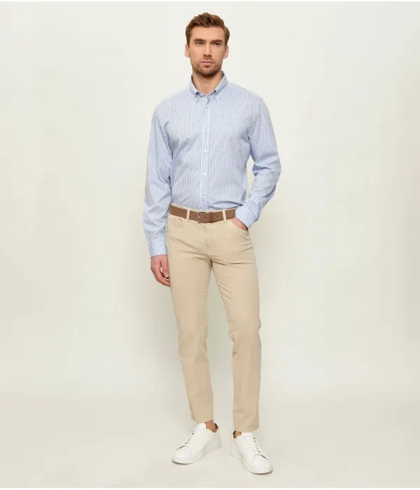 Брюки чинос H-Delaware5 slim fit Boss, бежевый — фото 2