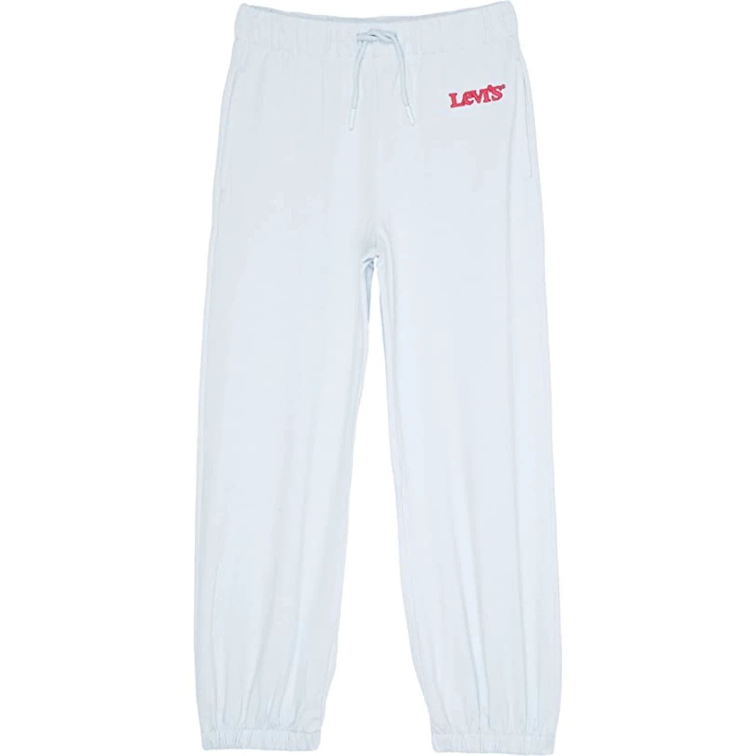 Детские спортивные штаны Levi's Benchwarmer, белые, флисовые, на шнуровке, модель RED611, белый — фото 2