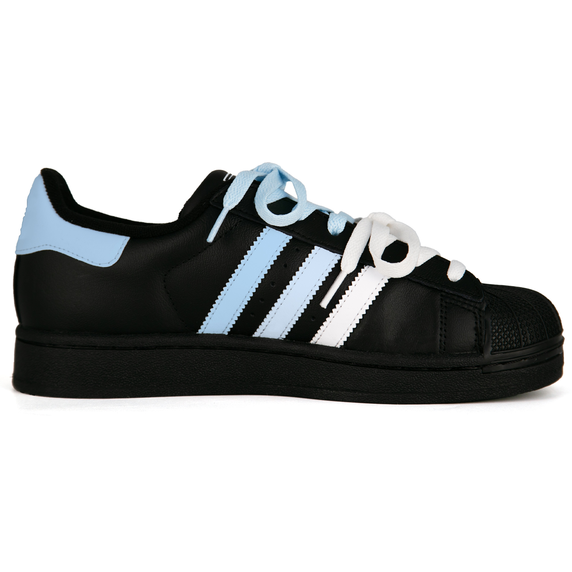 Кроссовки Superstar 2 Shell Head, Gradient Sea Level, износостойкие, дышащие, низкие Adidas Originals, черный — фото 3