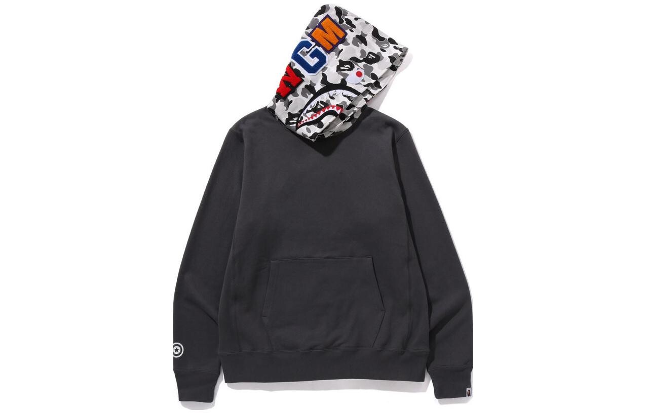 Толстовка с капюшоном BAPE ABC Camo Shark A Bathing Ape, серый — фото 3
