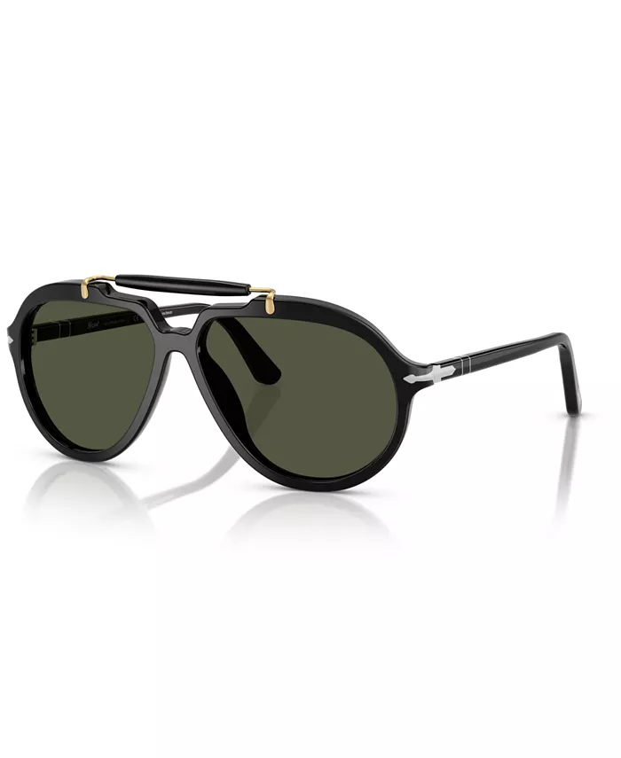 

Унисекс круглые солнцезащитные очки, PO0202S Persol, черный