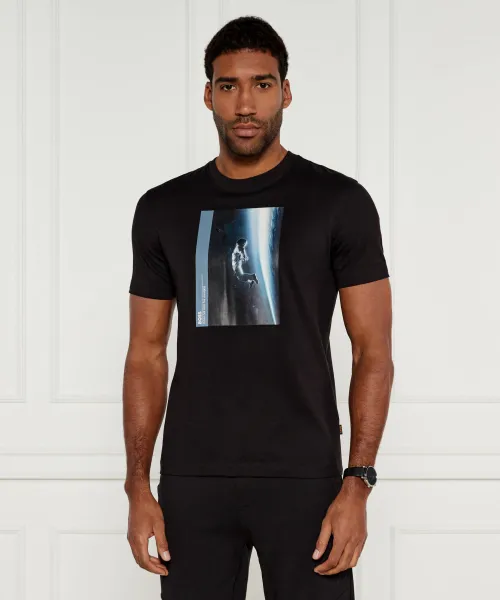 

Футболка с минералами Regular fit Boss Orange, черный