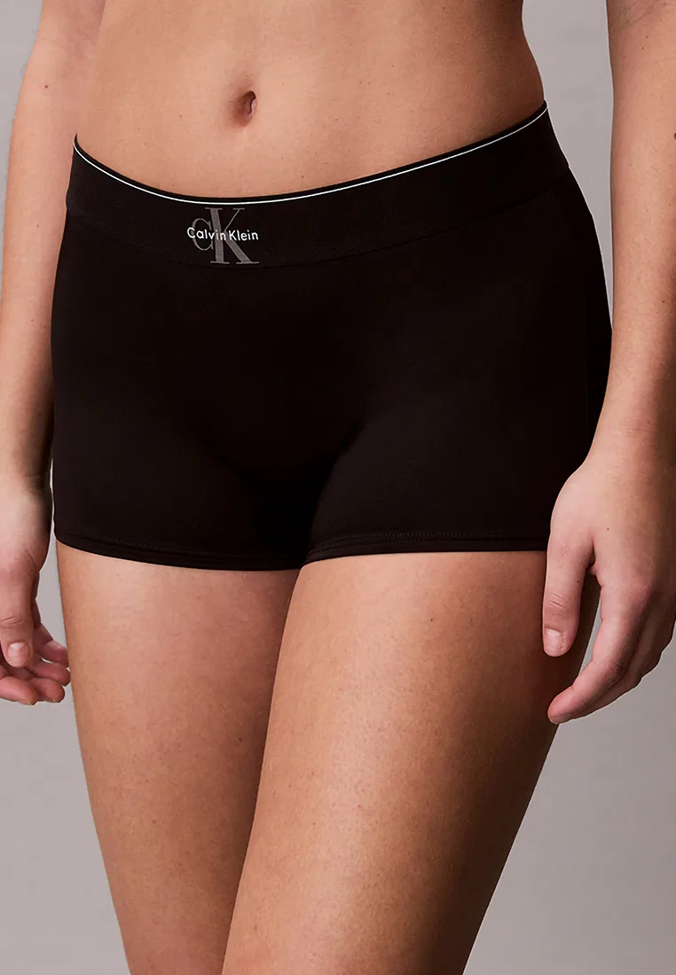 Бикини-трусы с монограммой, высокая талия, Calvin Klein, черный