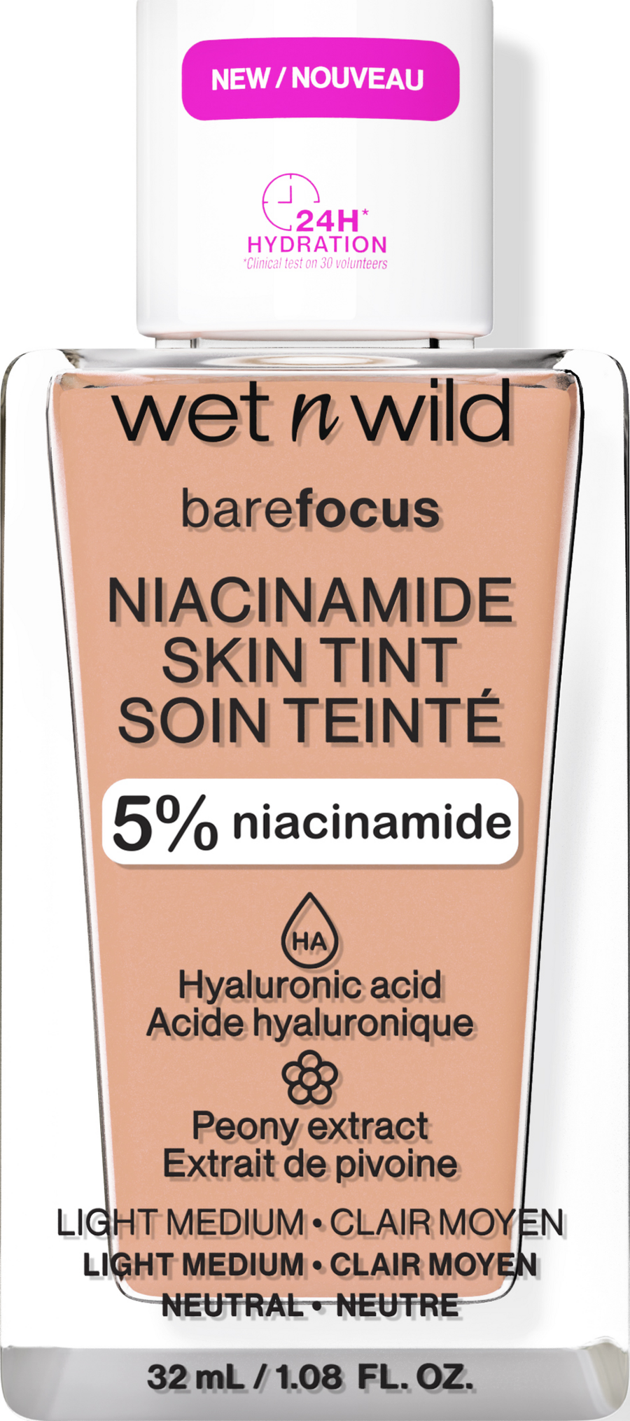 

Тональный крем wet n wild bare Focus Niacinamide Skin Tint Light Medium Sand