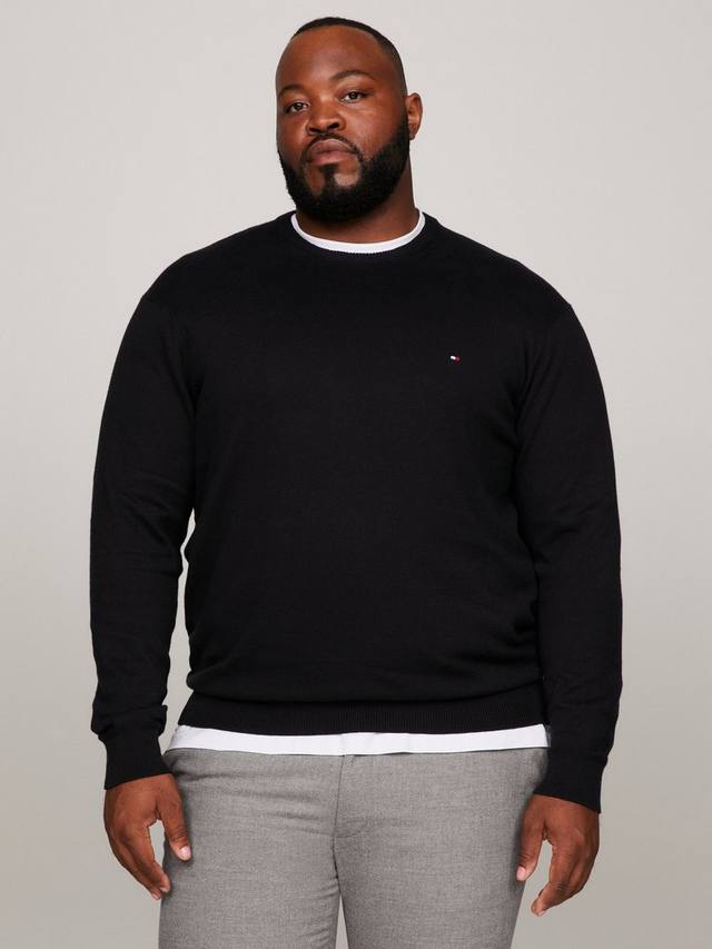 

Джемпер с вышивкой флага из смесового кашемира Plus Tommy Hilfiger, Black