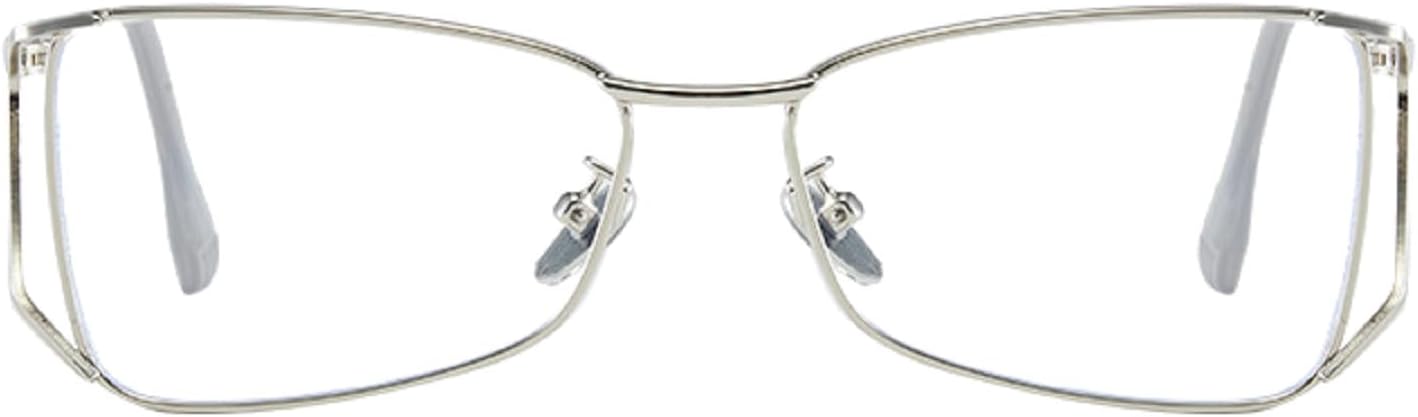 

Солнцезащитные очки Melrose в винтажном панк-стиле, прямоугольной формы, маленькая оправа, модные, класса люкс, защита от ультрафиолета UV400, модель OF12001, Silver Clear