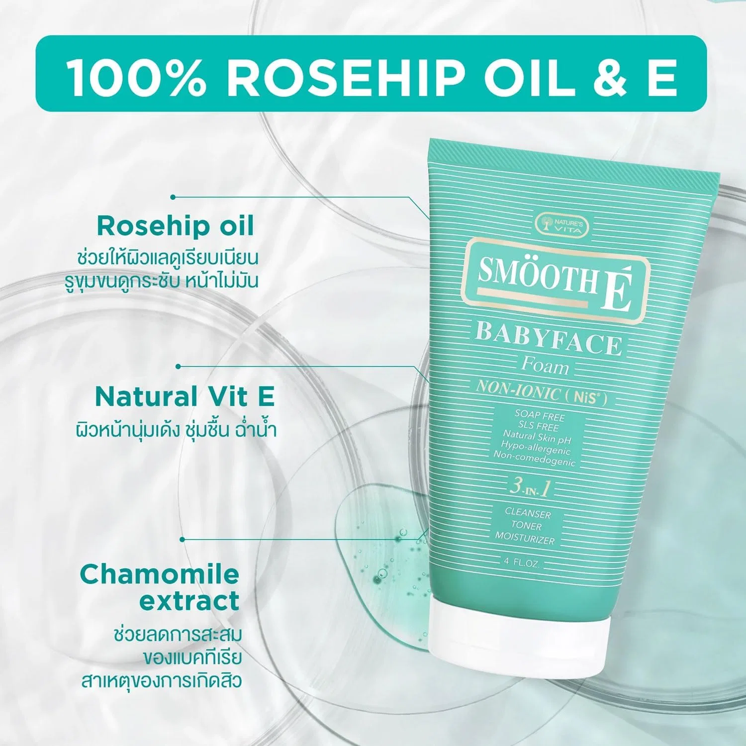 Пенка для умывания Smooth E — Неионогенная Babyface Foam, 118 мл — фото 2