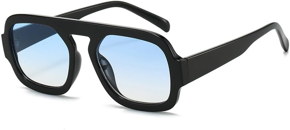 

Ретро солнцезащитные очки для женщин, модные градиентные оттенки, защита от УФ-излучения UV400, для мужчин, панк, сине-зеленые солнцезащитные очки TKKTLLT, Black Blue Gradient