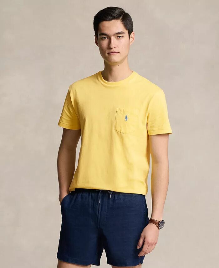 

Мужская футболка классического кроя из джерси с карманами Polo Ralph Lauren, желтый
