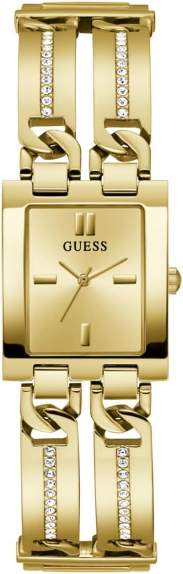 

GUESS квадратные аналоговые часы с золотистым покрытием, Gold, Позолоченный, GUESS квадратные аналоговые часы с золотистым покрытием, Gold