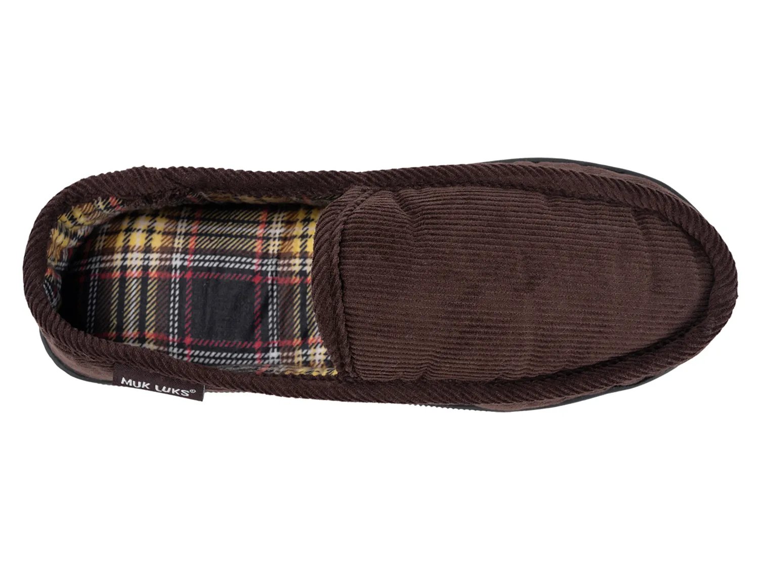 Тапочки MUK LUKS Corduroy Moccasin Slipper - Men's, коричневый — фото 4