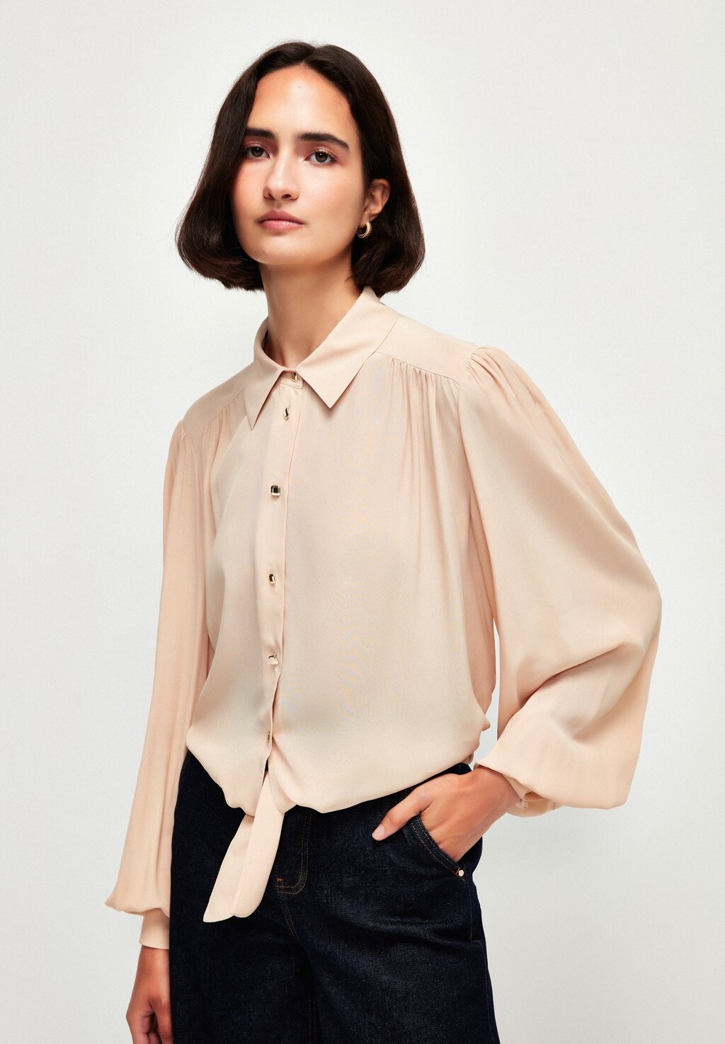 

Рубашка Tie Waist adL, бежевый