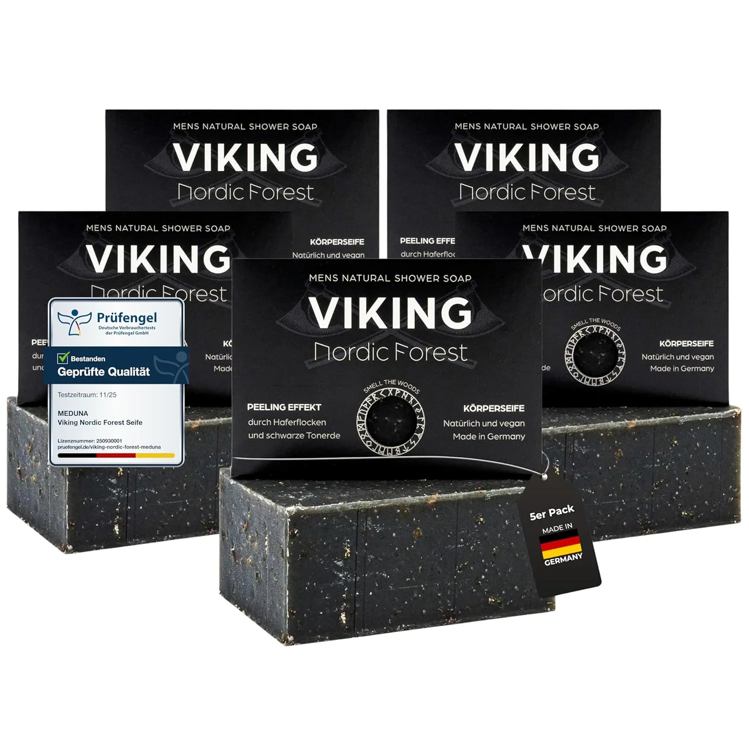 Натуральное отшелушивающее мыло Viking Nordic Forest от MEDUNA Meduna, Pack Of 5