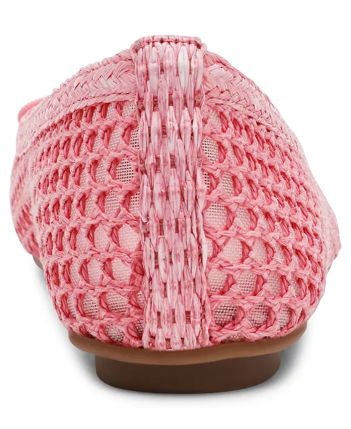 Женские балетки Luci с отделкой из рафии на мыске Anne Klein, розовый — фото 3