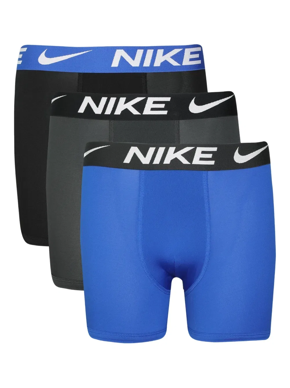 Боксеры с логотипом на поясе (комплект из трех штук) Nike Kids, синий