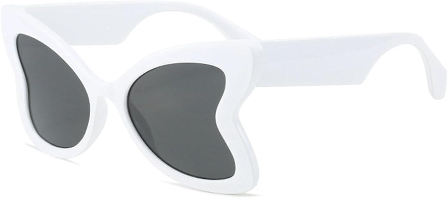 

Willochra — большие уникальные женские солнцезащитные очки с бабочками, модные прозрачные градиентные оттенки, трендовые солнцезащитные очки с леопардовым принтом «кошачий глаз», White