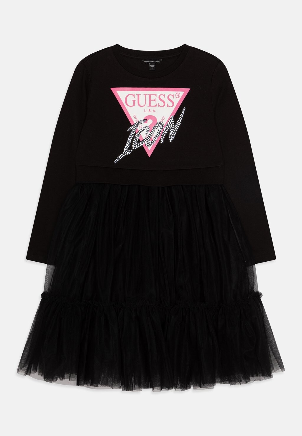 

Платье из джерси Junior Girl Guess, угольно-черное