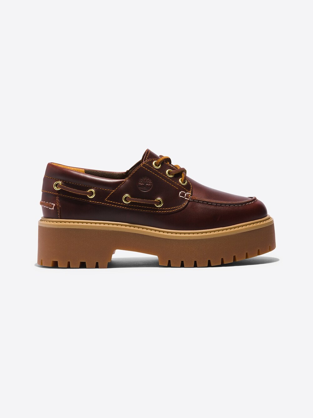 Туфли Timberland Stone Street 3 Eye на шнуровке, коричневый / карамельный / темно-коричневый — фото 2