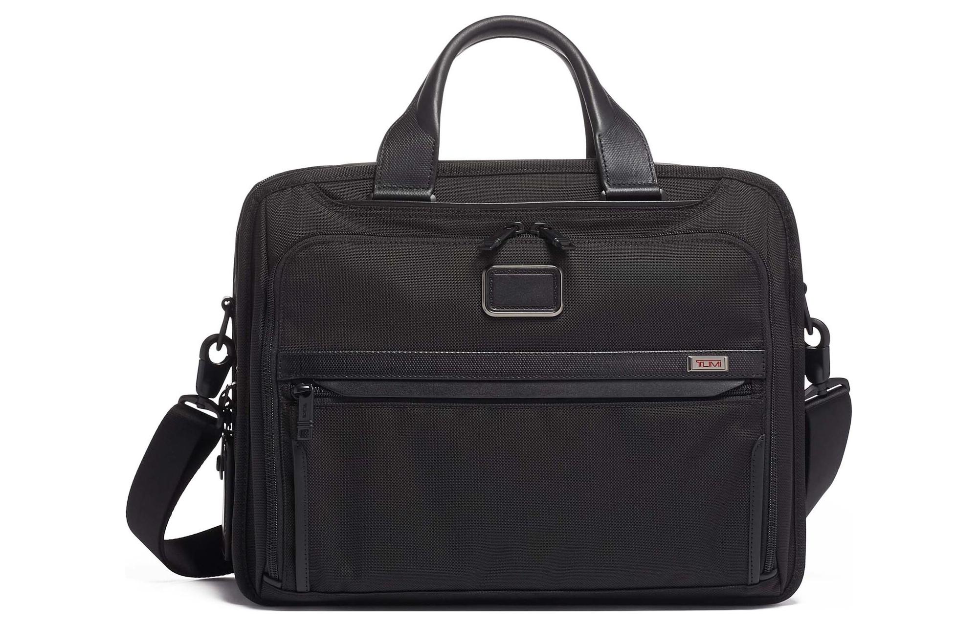 

TUMI Нейлоновая деловая сумка через плечо, сумка-портфель большого размера унисекс, черная