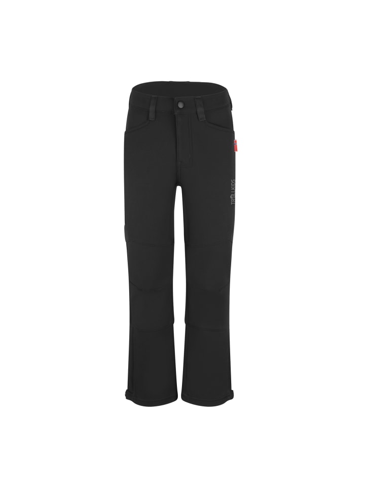 

Брюки софтшелл Femund черного цвета Trollkids