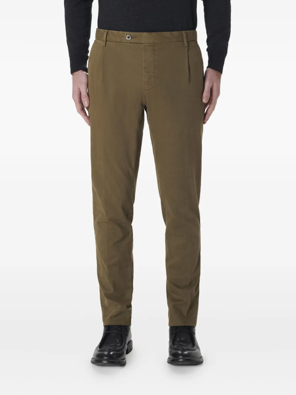 

Брюки-чинос со складками Gta, коричневый