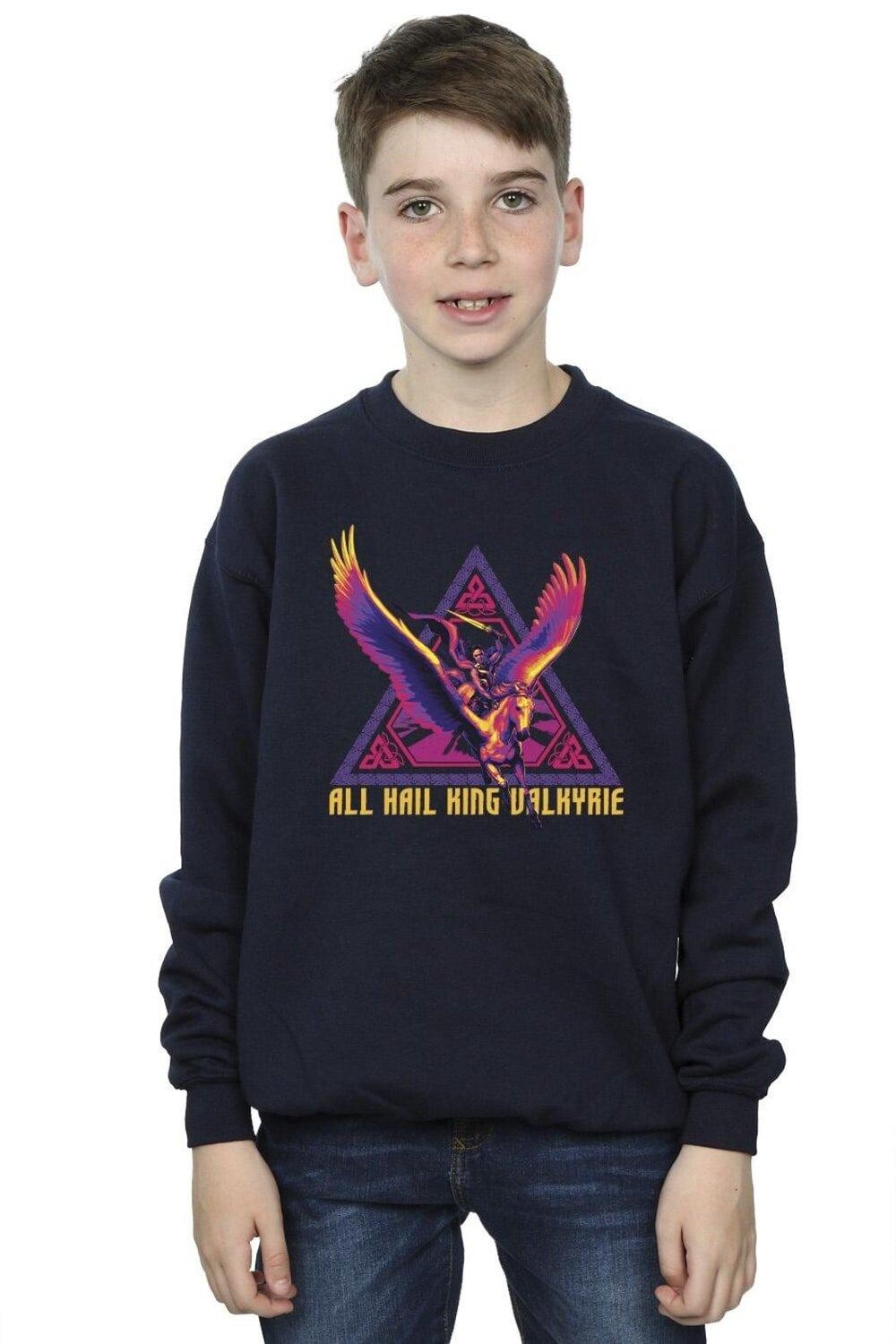 

Толстовка Thor Love And Thunder All Hail Valkyrie Marvel, темно-синий